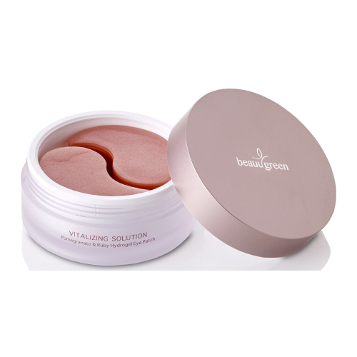 Гидрогелевые патчи для глаз с экстрактом граната и рубиновой пудрой BeauuGreen