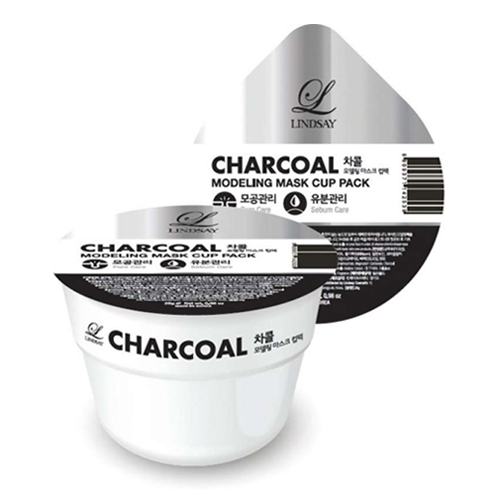 Альгинатная маска с древесным углём в чашечке Lindsay Disposable Modeling Mask Cup Pack Charcoal modeling