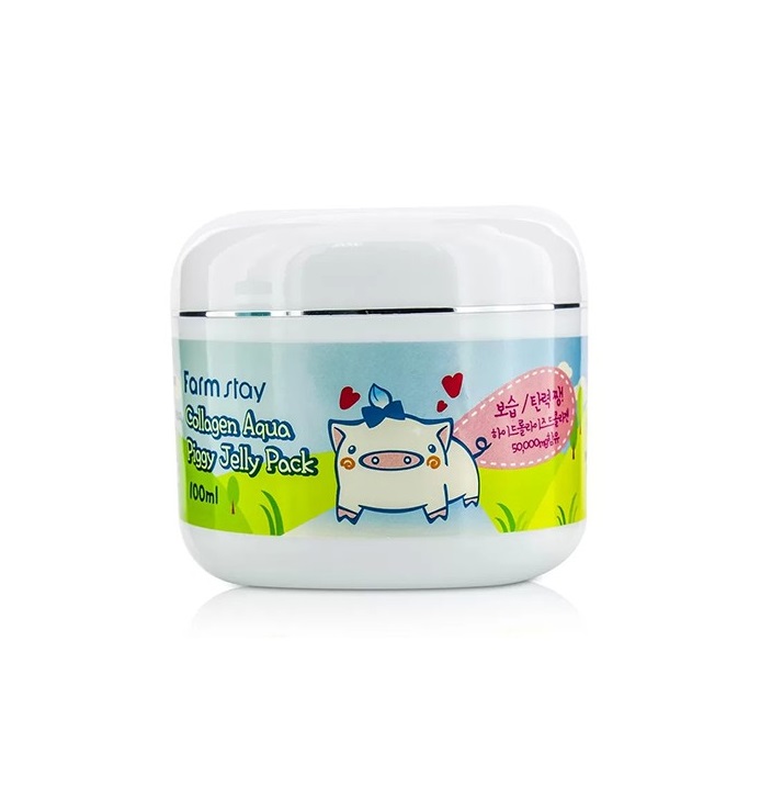 Ночная маска-желе со свиным коллагеном Farmstay Collagen Aqua Piggy Jelly Pack