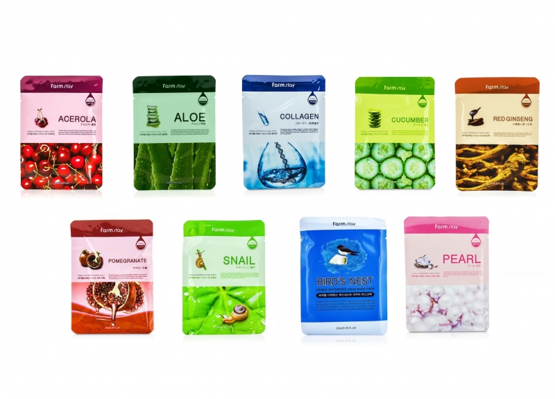 Серия тканевых масок для лица Farmstay Visible Difference Mask Sheet маска для лица