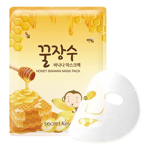 Тканевая маска с бананом и мёдом Secret Key Honey Banana Mask Pack secret key honey bee ac control mist спрей для проблемной кожи 100 мл