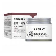Black Snail All-In-One Repair Cream многофункциональный восстанавливающий крем с муцином черной улитки от consly купить